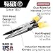 Klein Tools J203-8 8-Inch Needle Nose Pliers, Heavy Duty Cutting, Extended Handles, High Leverage, Induction Hardened with Hot-Riveted Joint