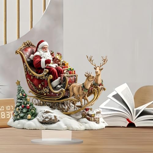 Weihnachtsmann-Schlitten-Dekoration, Weihnachtsschmuck für Zuhause,...