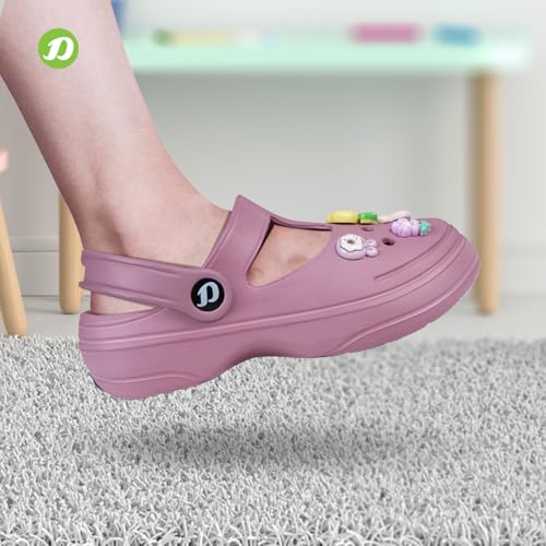 Image of DOCTOR EXTRA SOFT Women's Classic Charms Clogs /Sandals with Adjustable Back Strap for Adult | Comfortable & Light Weight | Stylish & Anti-Skid |Waterproof & Everyday Use Mules for Girls & Ladies D-511