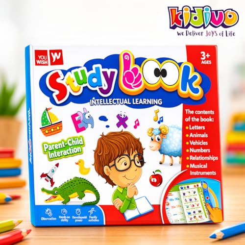 Image of KIDIVO Interactive Children Musical Learning Book for Kids 3+ Years | English Educational Phonetic Sound Book Toy for Toddlers & Boys | Early Learning Alphabet Sound Activity Book (Multicolor)