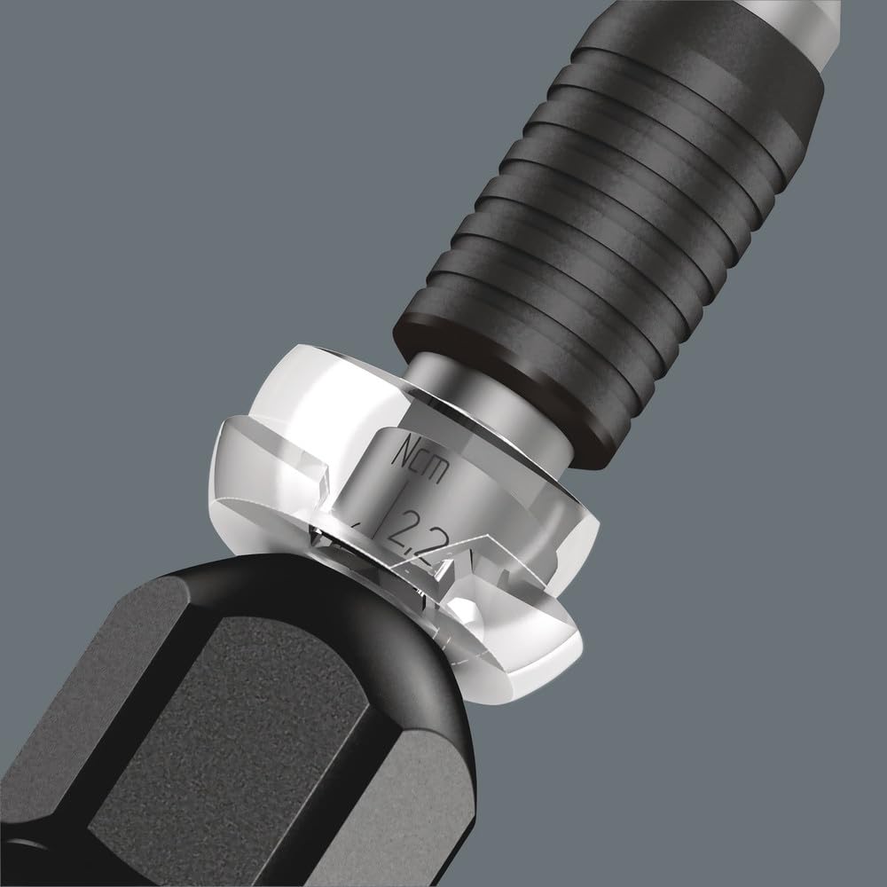 Wera, 1430 Kraftform Micro ESD Giravite dinamometrici regolabili con porta-inserti a cambio rapido, 0,02-0,06 Nm