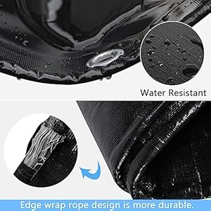 Reinforced pe pond liner 25 x 30 ft 28 mil sun resistant preformed pond liner hemmed edge with buttonholes liner for outdoor large ponds fishkoiduck pond garden waterfall waterscape black  urban country home decor