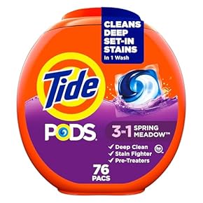 Tide PODS Lot de 76 capsules de détergent à lessive liquide compatibles avec les machines HE, nettoyage 3 en 1 puissant en u