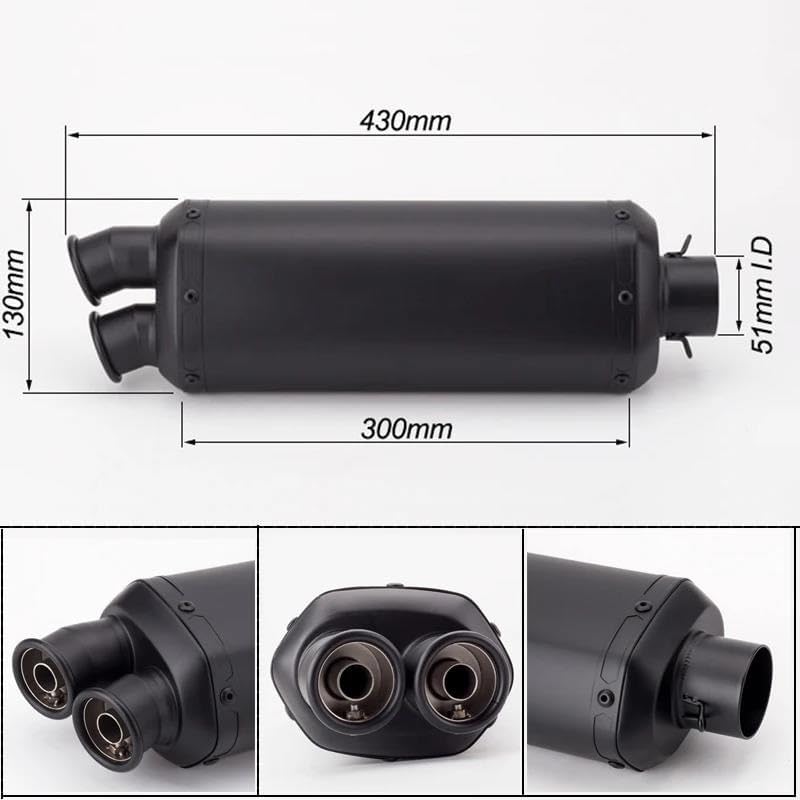 排気端サイレンサー に適合する SV650 SV 650 51mmオートバイ排気マフラーエスケープDBキラー付き(C)