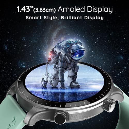 Image of Pebble Cosmos Luxe 3 | 1.43 inch Amoled Display | BT Calling Smart Watch for Men | Health Suite | Multiple Watch Faces