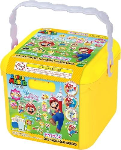 キャラクター ビーズセット 【 スーパーマリオ オールスターバケツセット 】 AQ-S87 STマーク認証 6歳以上 おもちゃ 水 水でくっつく メイキングトイ エポック社