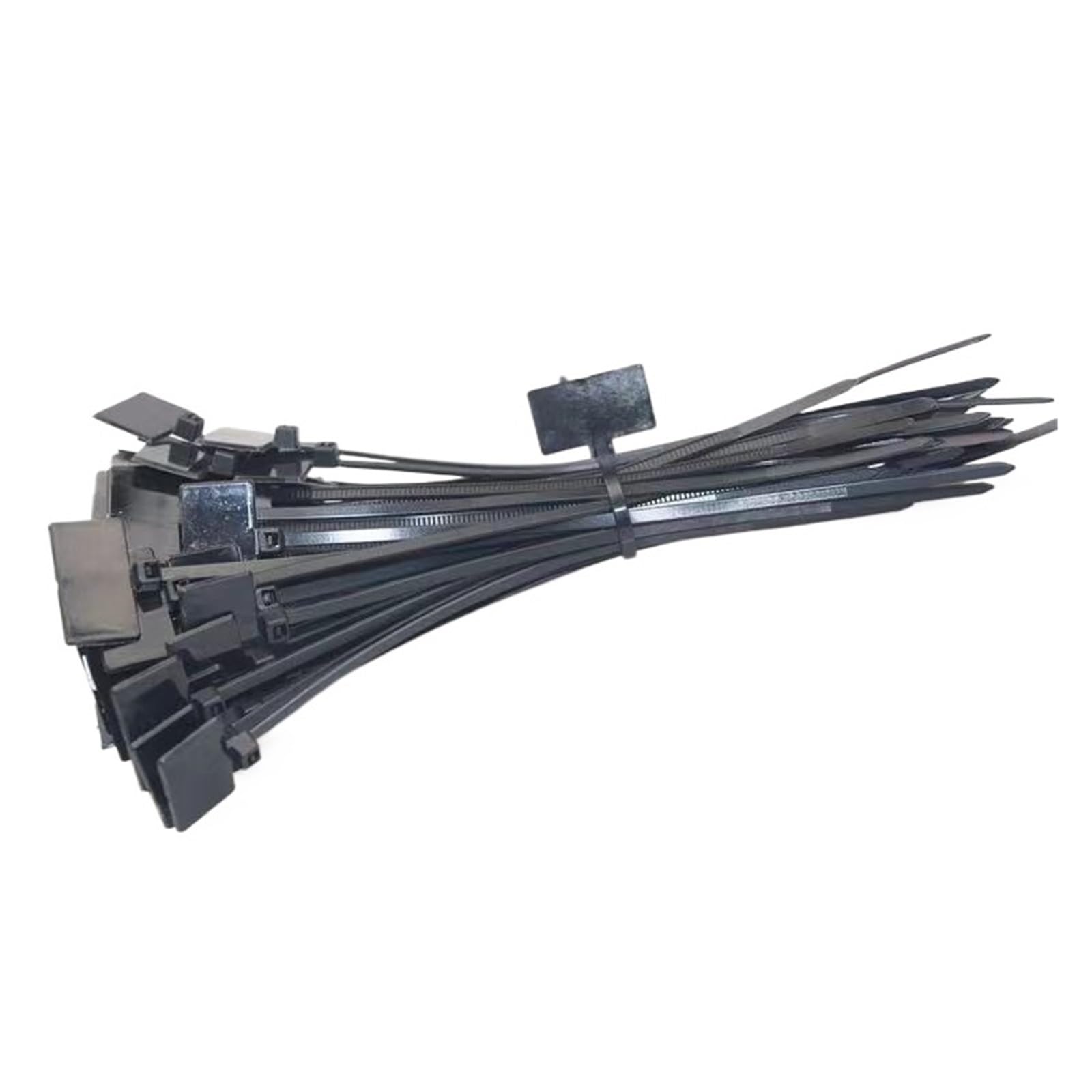 Cable Zip Tie Wire Zip Ties Self-Locking Plastic, Cable Labels 100pcs Multicolor 4x150mm Binding Mark Zipper Fixed(Black)
