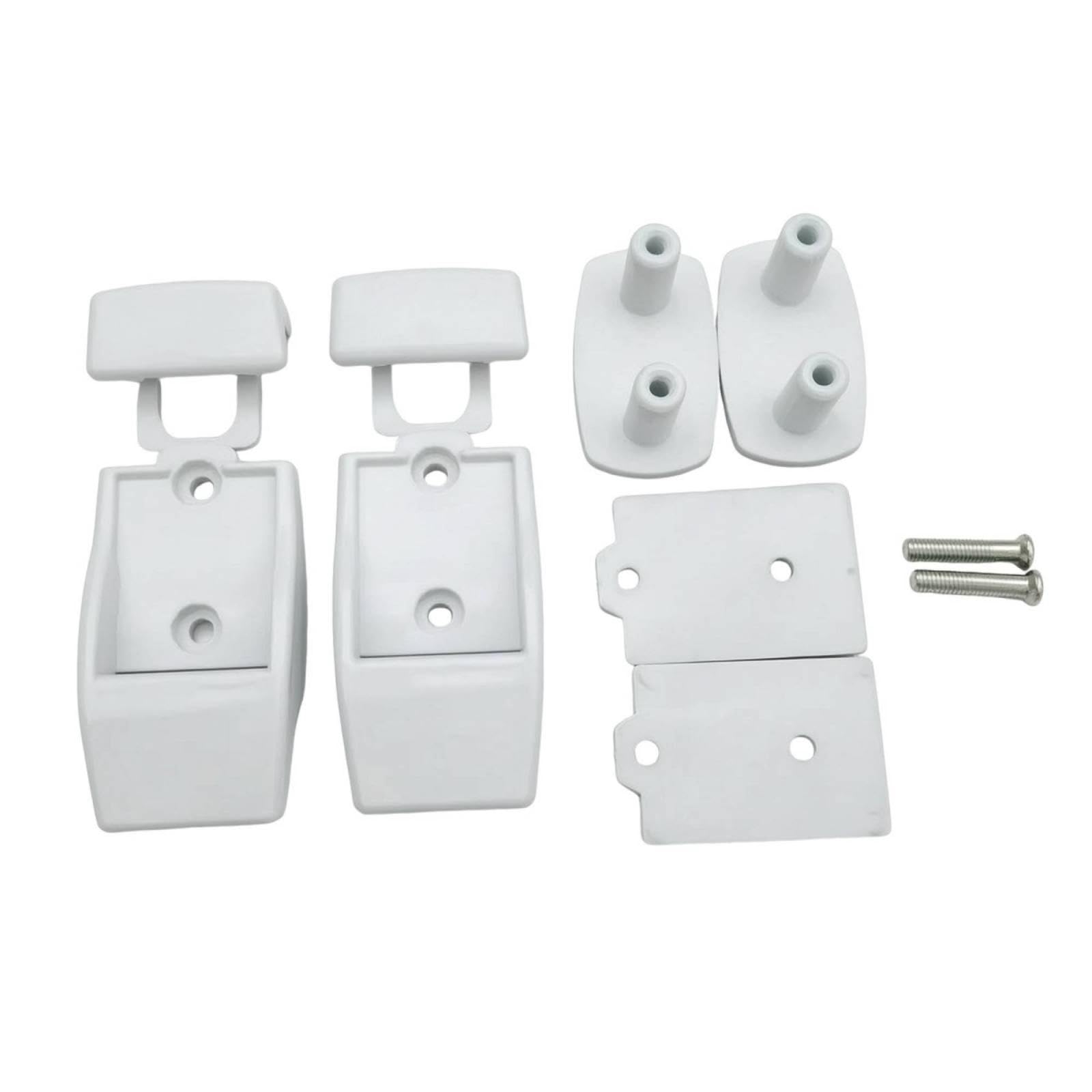 2 Pieces Awning Repair Bracket Molded RV Awning Bracket Side-Mount for Campers White-image-27