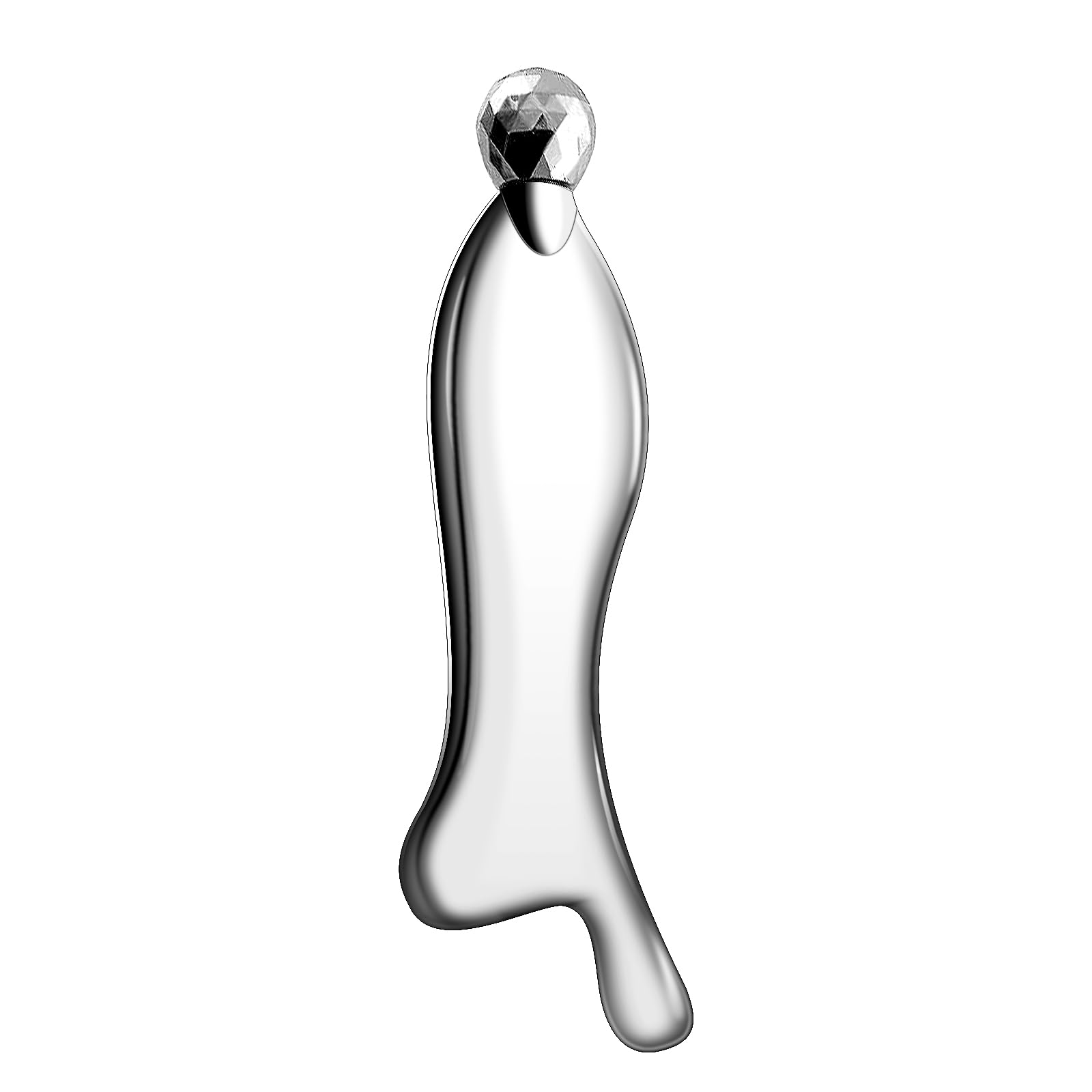 Gua Sha Herramienta de masaje, rascador de metal de acero inoxidable, rodillo de acero inoxidable 304, raspador facial Gua Sha para rostro más delgado y herramienta de belleza para mujeres (tabla de