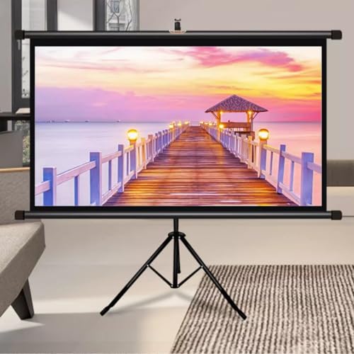 Pantalla de proyección con trípode 72" 4:3 ajustable y portátil miniatura 3