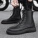 Leather Ankle Boots for Men Fashion Solid Shoes Casual Lace Up Ankle Boots Water Proof Insulated Casual Dress Men
