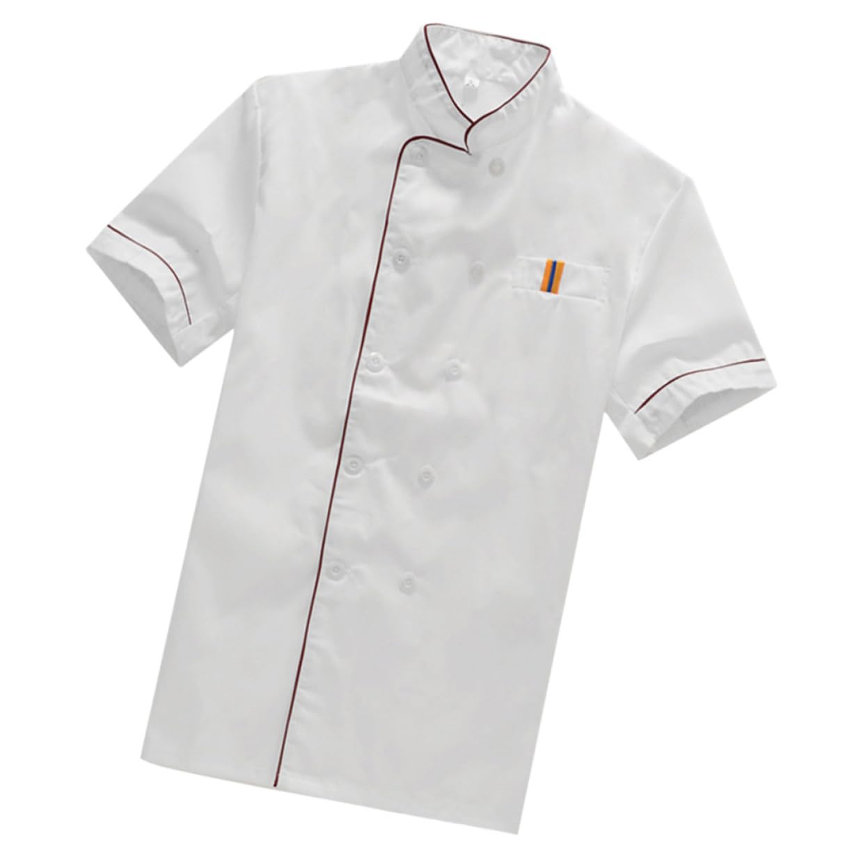 SOIMISSCasual Blouses Summer Jackets Womens Dress Blouses for Work Chef Shirts Short Sleeve Short Sleeve Black Chef Coats Woman Casual Loose Chef Clothing Work Clothes White