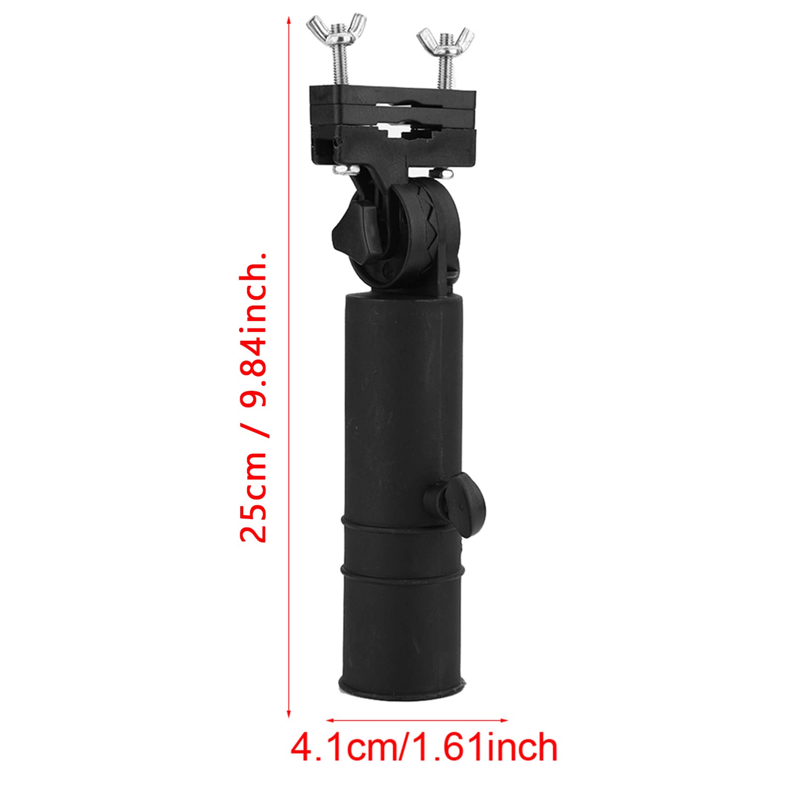Soporte para Paraguas de Golf, Ajustable, Negro, Resistente, Fácil de Instalar, Portátil para Carrito de Golf, para Viajes y Deportes al Aire