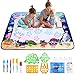 ihaspoko Doodle Tappeto Magico, 100 * 80 cm Aqua Magic Ocean Pattern Graffiti Painting Mat, con 6 Penne Magiche e set di Timbri, Ragazze e Ragazzi, un Regalo di Pittura per Bambini