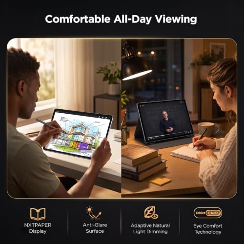 Image of TCL TAB A1 Plus NXTPAPER Android Tablet, 12.2 inch 2.4K 120Hz Display, 6+256GB | T-Pen 2 & Case Included, Octa-core CPU, AI Tools, 10000mAh Battery, Quad Speakers, Sleek Metal Unibody Tablet for Work & Play