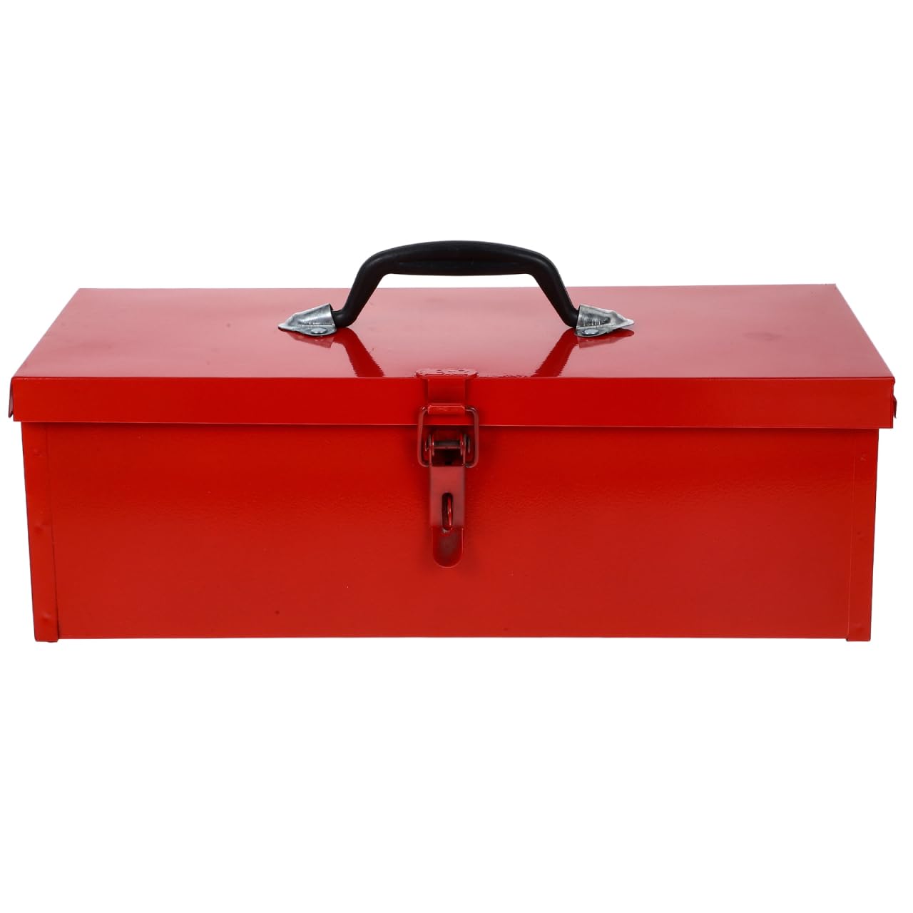 Angoily Caja De Herramientas Metálica Portátil Roja De 15.4 Pulgadas Contenedor De Almacenamiento Con Gran Capacidad Y Cerradura Para Uso Doméstico Y Profesional