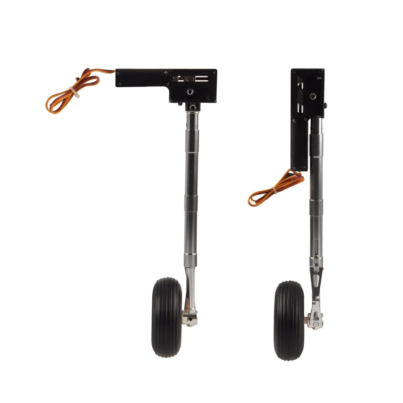2 Piezas de Tren de Aterrizaje retráctil electrónico Principal Compatible con Aviones Modelo RC de 10 kg universales