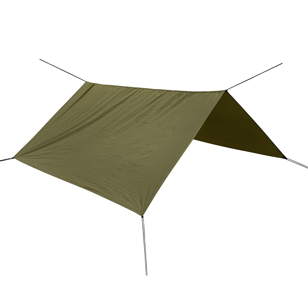 Badger Outdoor X-Rain Tarp Olive 3m x 3m, Tarp, plandeka namiotowa, ultralekka, wodoodporna, markiza plażowa, plandeka kempingowa, przeciwdeszczowa na zewnątrz, akcesoria namiotowe
