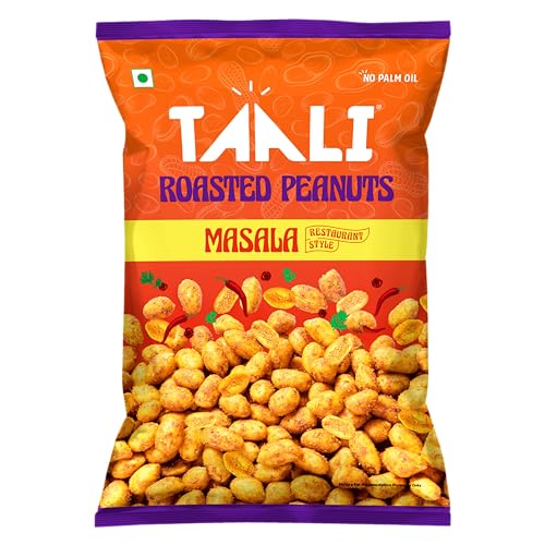 Image of Taali Roasted Peanuts - Masala Peanuts |Crunchy Healthy Snacks | No Trans Fat, Gluten free, Roasted Not Fried (Pack of 4 x 140 gms)(weight may vary)