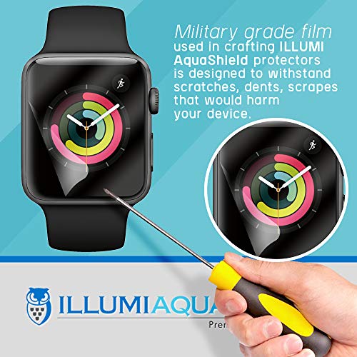 Illumi Aquashield Screen Protector Compatible With Apple Watch (42Mm,Compatible With Series 1,2,3)(6-Pack)(Full Coverage) No-Bubble High Definition Clear Flexible Tpu Film #TOP3