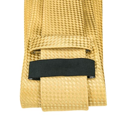 Image of Dubulle Mens Paisley Striped Tie Woven Necktie for Men and Handkerchief Cufflinks Set Wedding Formal Business