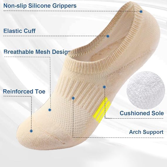 Women's Low Cut Ankle Socks - Cushioned, No-Show4