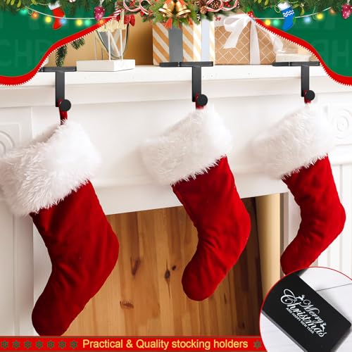 4-Pack-Merry-Christmas-Stocking-Holders-Mantel-Stocking-Hangers-Heavy-Duty-Fireplace-Stocking-Holders-Weighted-Stocking-Hanging-Hooks-for-Xmas-Holiday-Party-DecorationBlack 4 Pack Merry Christmas Stocking Holders Mantel Stocking Hangers Heavy Duty Fireplace Stocking Holders Weighted Stocking Hanging Hooks for Xmas Holiday Party DecorationBlack