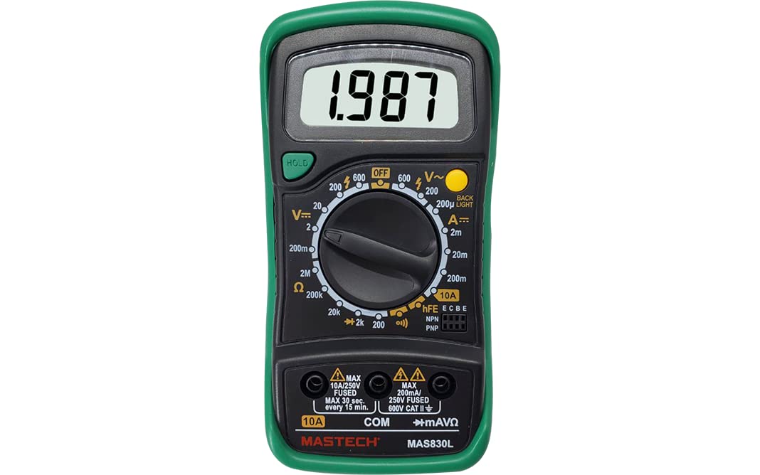 GuliTech MAS830L Digital Multimeter with test leads