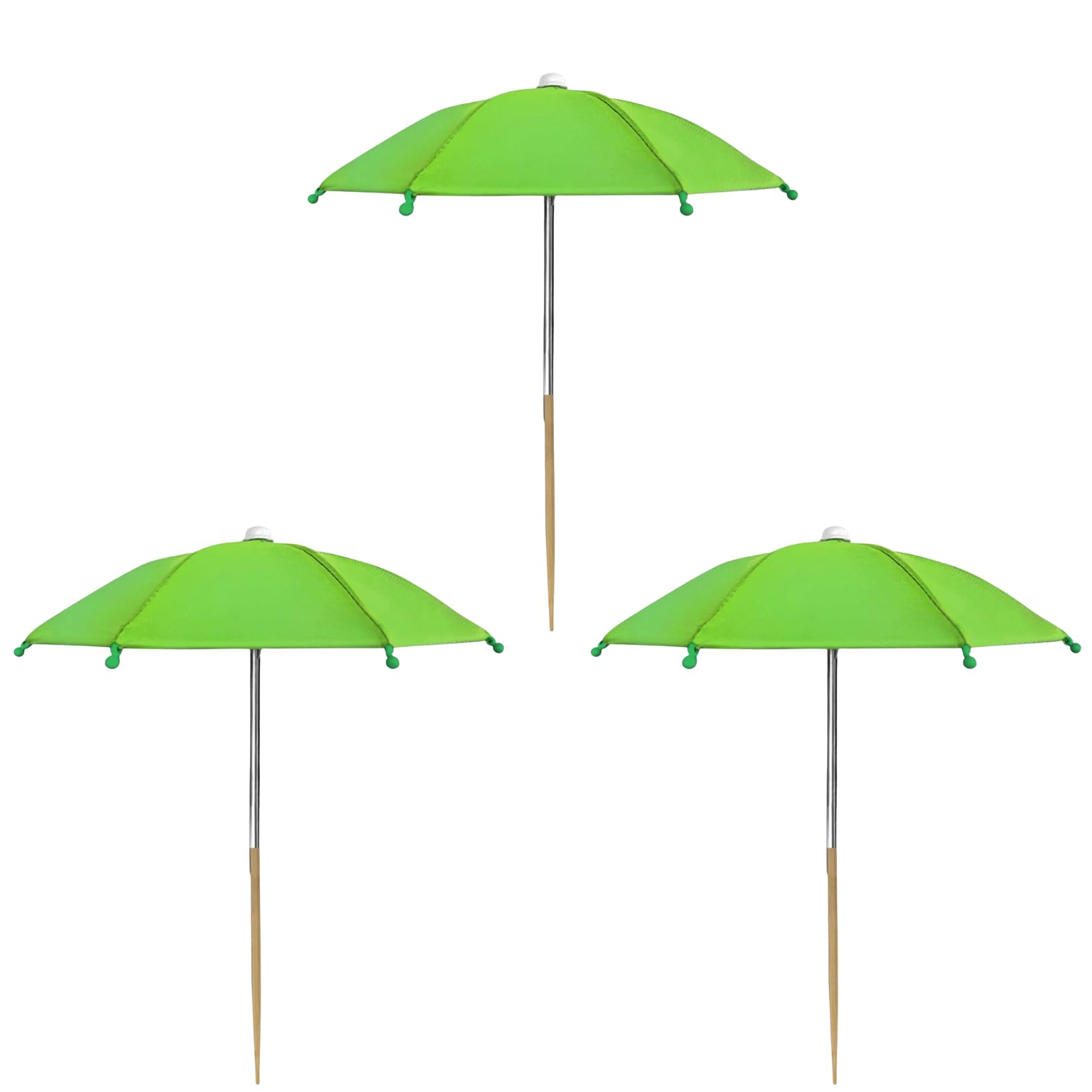 3 Pcs Plant Shade Umbrellas for Outdoor, Small 27cm Garden Plant Umbrella Sun Shade, for Garden Potted Plants (Green)