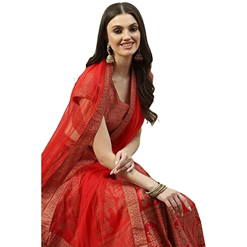 Image of BIBA Womens Polyester Readymade Lehenga Set