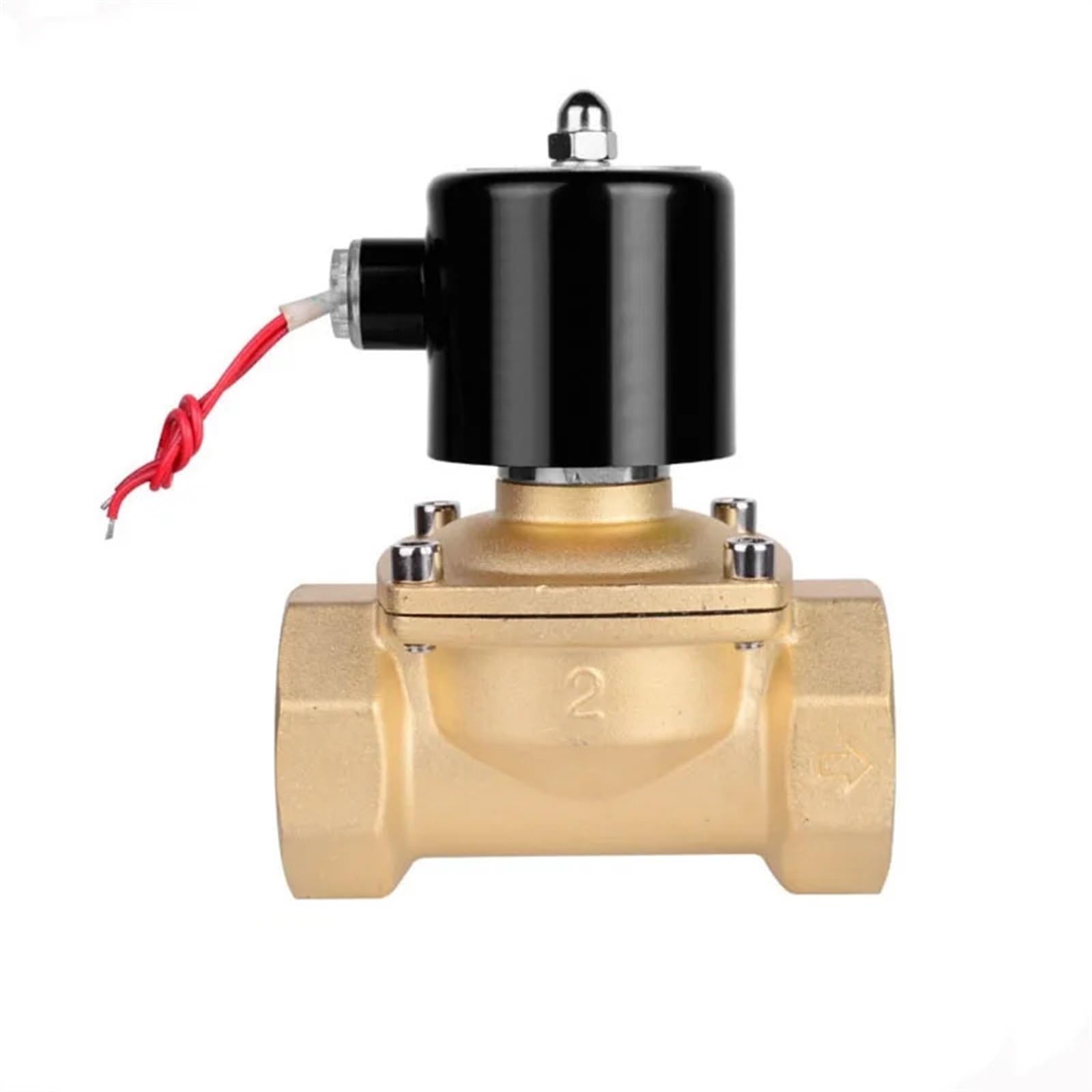 HKYPCOKVK DN15 DN20 DN25 AC220V DC12V 24V Electric Solenoid Pneumatic Valve for Water Oil(Ac220v Dc12v,DN40 NC)