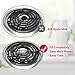 COZZIVITA MP22YA Electric Stove Burner Element Replacement Set & W10290350 W10290353 4 Pack Black Drip Pans - Perfectly Fit Whirlpool Electric Range Stove Top