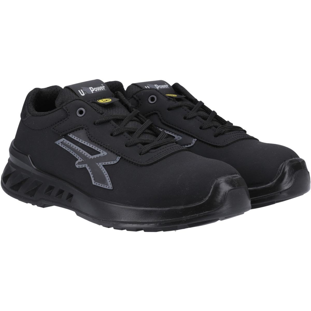 U-Power RV20134 RED LEVE Modelo THOMAS Zapatos de Trabajo de Seguridad, ESD S3 CI SRC, Negro