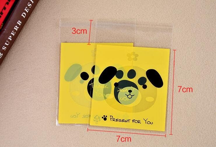 100PCS/Lot Lovely Pink Cookie&Candy Bag Self-Adhesive Plastic Bags For Biscuits Snack Baking Package - (Color: NO5, Size: 70x70mm)