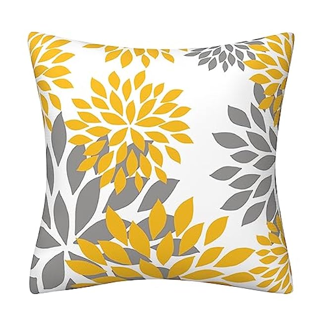 Yellow Pillow Covers 18x18 Set of 4 Modern Decorative Geometric Outdoor Sofa Throw Pillow Cushion Covers Case for Couch Living Room Bedroom Patio Furniture Indoors Home Decor