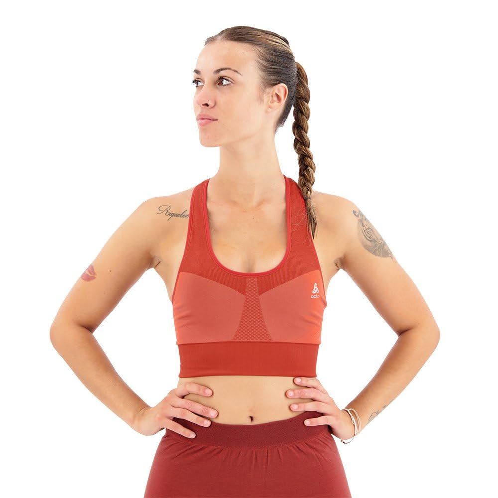 Odlo Women Sports bra SEAMLESS MEDIUM SUPPORT, cinnabar, S