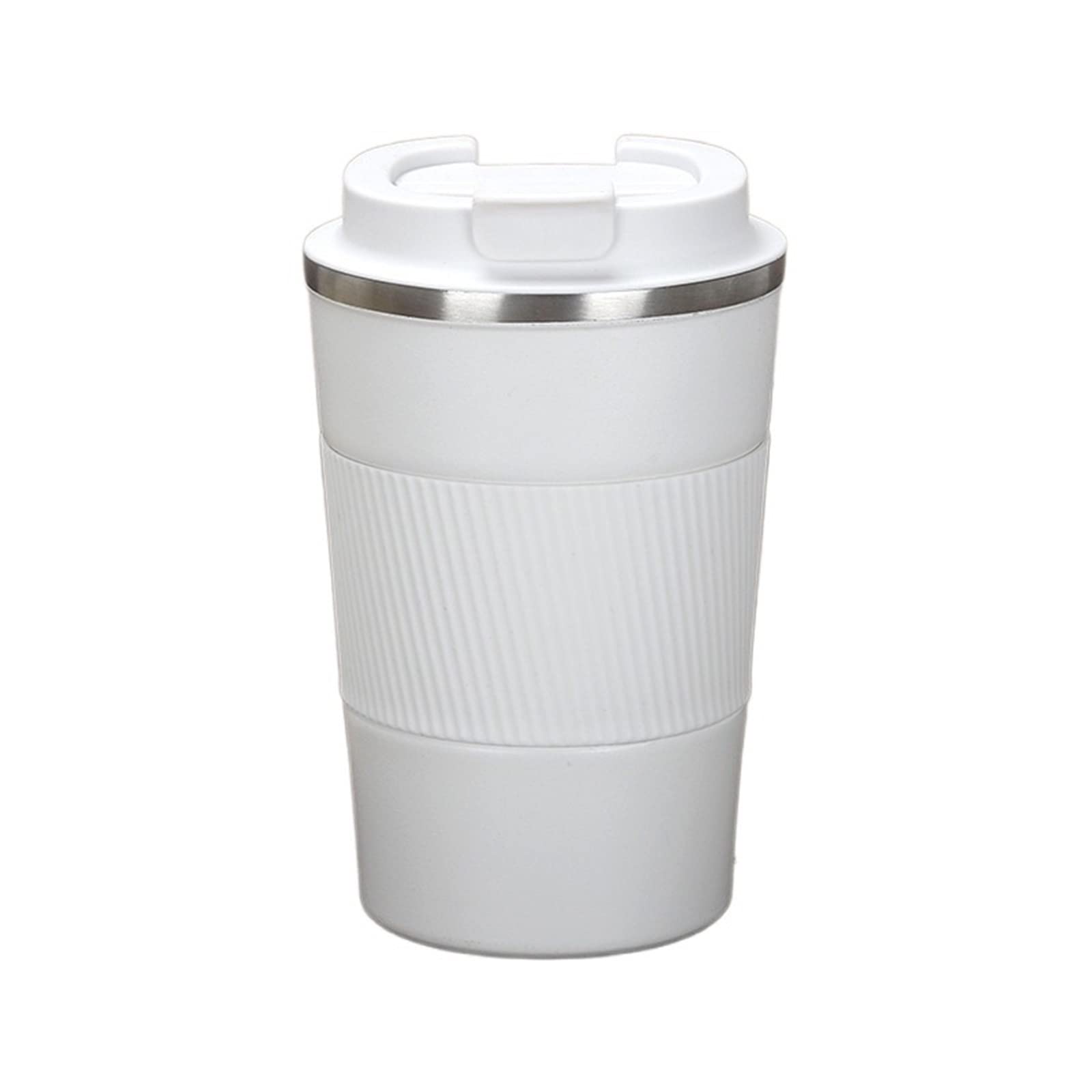 Kubek termiczny na wodę, termos, kubek ze stali nierdzewnej, kubek termiczny do kawy, podróżny, izolowany kubek (510 ml, biały)