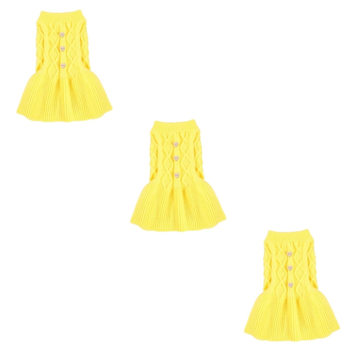 BESPORTBLE 3pièces Pull Printemps pour Chiens Et Vêtement Doublé Laine Design Élégant XXS Jaune