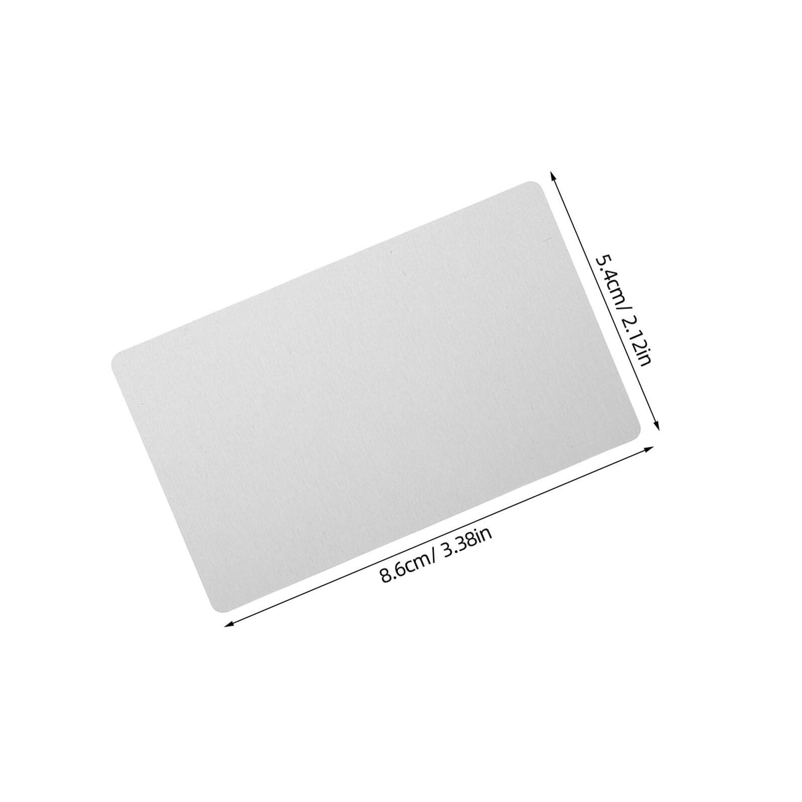 DOITOOL 200 Placas de Aluminio en Blanco para Tarjetas de Visita Grabado Láser de Precisión, Aleación de Aluminio Plata, Ideales para Profesionales de Oficina y Aficionados al Grabado