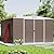GarveeLife 10x10 Shed for Outdoor Storage, Galvanized Steel Metal Tool Sheds House with Lockable Doors, Lock & Air Vent, Large Utility Sheds for Patio Garden Lawn (Brown)