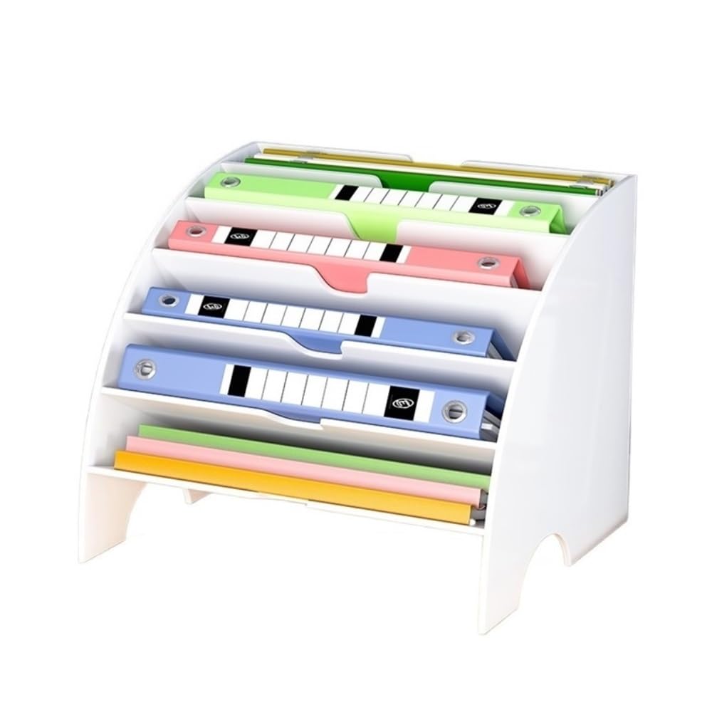 Portacartelle Organizzatore di file da scrivania a forma di ventaglio for ufficio, organizer for documenti da scrivania, vassoio portadocumenti A4