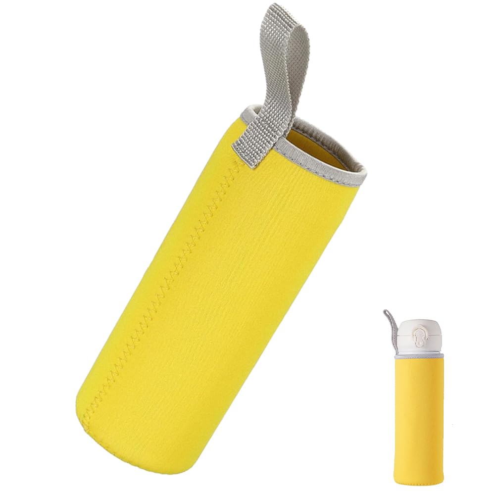 Wskingwa Yellow Neoprene Water Bottle Carrier For Outdoor Hiking Travel - 550Ml (Yellow)