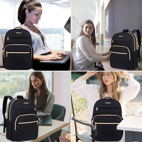 Image of VANKEAN 15.6 Inch Laptop Backpack for Women Work Laptop Bag Stylish with USB Port