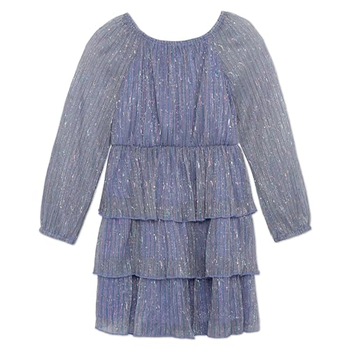 Speechless Girls' Long Sleeve Plisse Party Dress and Headband2