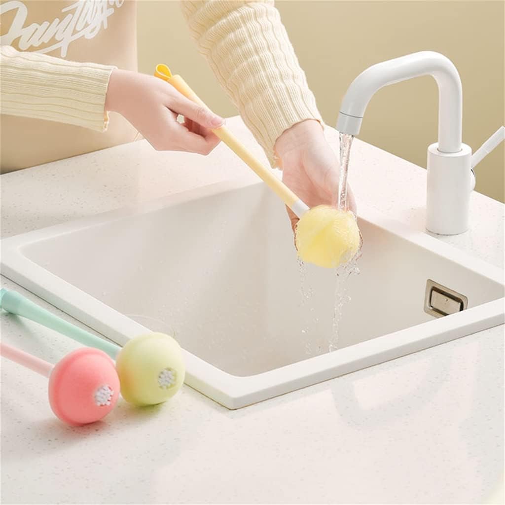 Silicone Cup Brush Scrubber Glass Cleaner 360° No Dead Angle Cleaning Multifunctional Lollipop