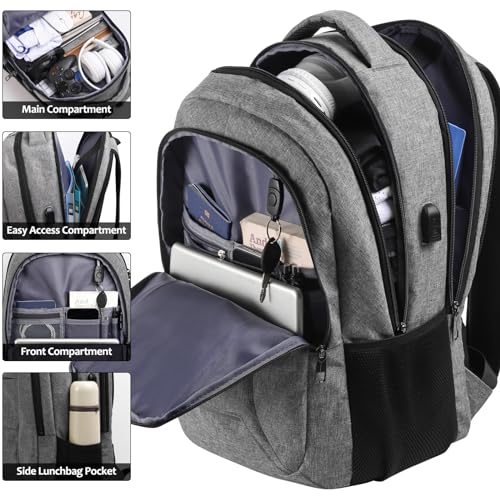 Image of BIKROD Backpack for Men and Women, Backpacks for School Teens, Travel Laptop Backpack Fits 15.6 Inch Laptop, Water Resistant College Bookbag