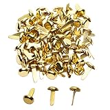 Penta Angel Mini Brads 100Pcs Gold Paper Fasteners Round Brass Metal Pastel Brads for Scrapbooking...