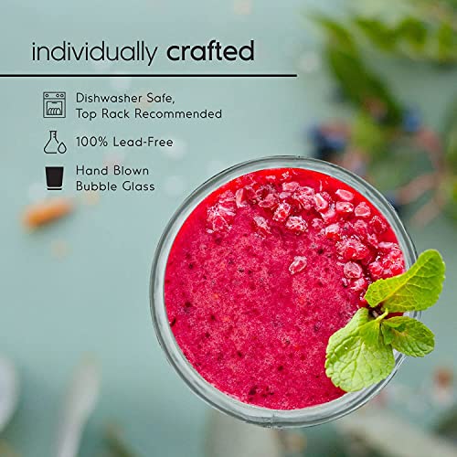 Clear-14-oz-Drinking-Glasses-set-of-6-Recycled-Glass-Lead-free-Toxin-Free-Drinking