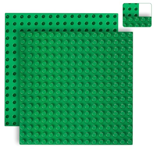 Sprießen Placa De Construcción Compatible con Lego Duplo, 25x25cm Bases Clásicas para Construir, Ladrillos De Construcción, Bases para Construir, Placas Base De Bloques De Construcción Compatibles