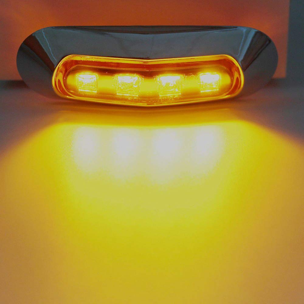 Feux LED De Gabarit Pour Véhicules 12V/24V - Lot De 8, Blanc/Rouge/Jaune, IP67, Montage Surface, Pour Camion/Remorque/Bateau